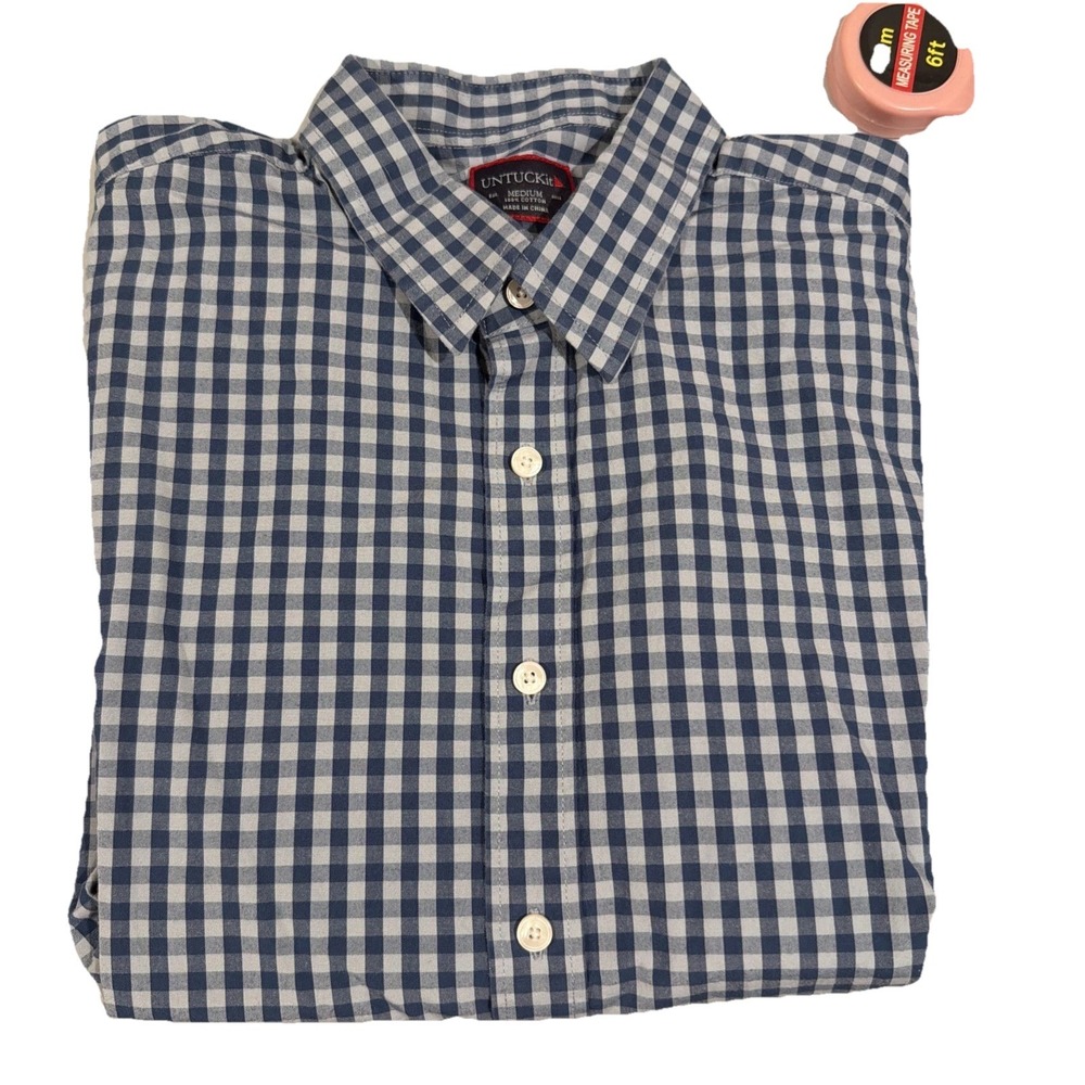 Untuckit Long‎ Sleeve Button Down Shirt Men's Medium Plaid